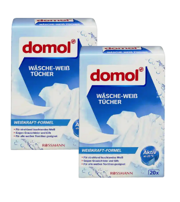 2xPack Domol Wash White Towels - 40 Pcs
