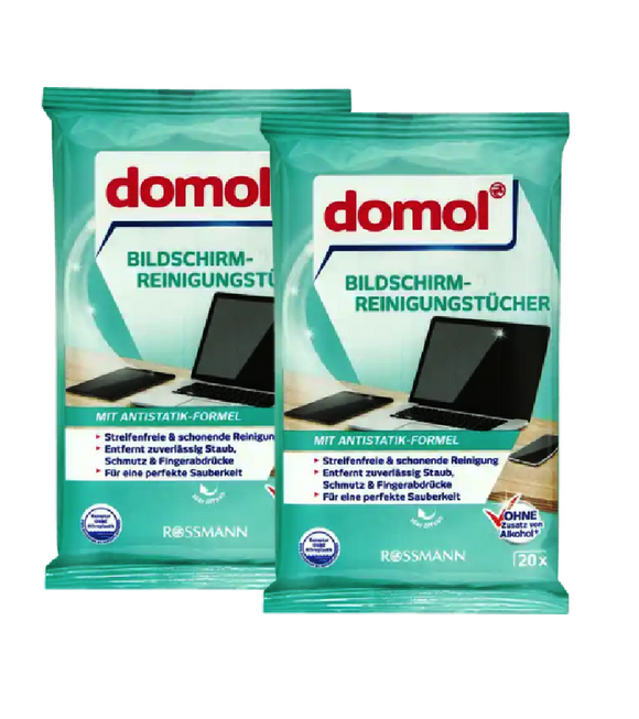 2xPack Domol Screen Cleaning Wipes - 40 Pcs