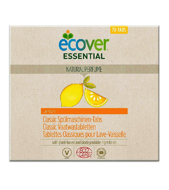 Ecover ESSENTIAL DISHWASHER TABS with Natural Lemon Scent - 70 Pcs