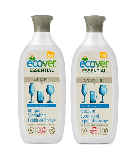 2xPack Ecover ESSENTIAL Dishwasher RINSE AID Liquid - 1 L