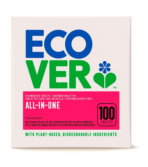 Ecover ALL-IN-ONE DISHWASHER TABS - 100 Pcs