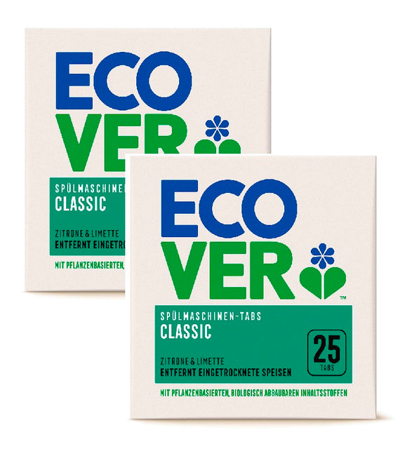 2xPack Ecover CLASSIC DISHWASHER TABS - 50 Pcs
