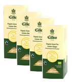 4xPack Eilles Tea BIO & FAIRTRADE GREEN TEA LEMON-GINGER Economy Pack - 100 Bags