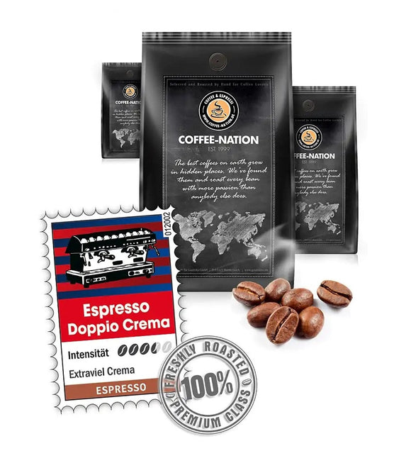 Coffee-Nation ESPRESSO DOPPIO CREMA - Coffee Beans or Ground - 500 to 1000 g