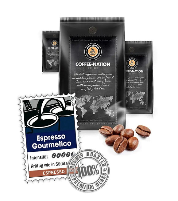 Coffee-Nation ESPRESSO GOURMETICO - Coffee Beans or Ground - 500 to 1000 g