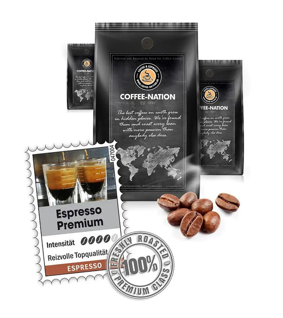 Coffee-Nation ESPRESSO PREMIUM - Coffee Beans or Ground - 500 to 1000 g
