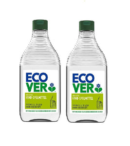 2xPack Ecover HAND DISHWASHING LIQUID LEMON & ALOE VERA - 900 ml