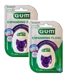 2xPack GUM EXPANDING Dental Floss Lightly Waxed, Fluffy - 60 m