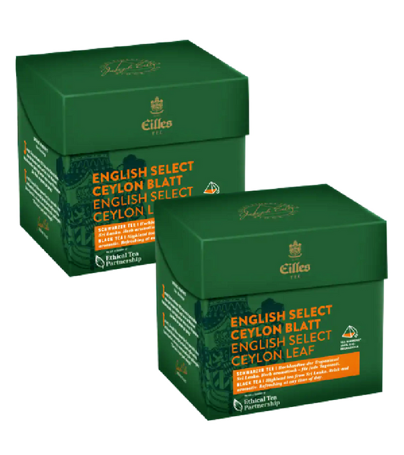 2xPack Eilles Tea Diamonds English Select Ceylon Orange Pekoe Leaf Tea Bags - 40 Pcs