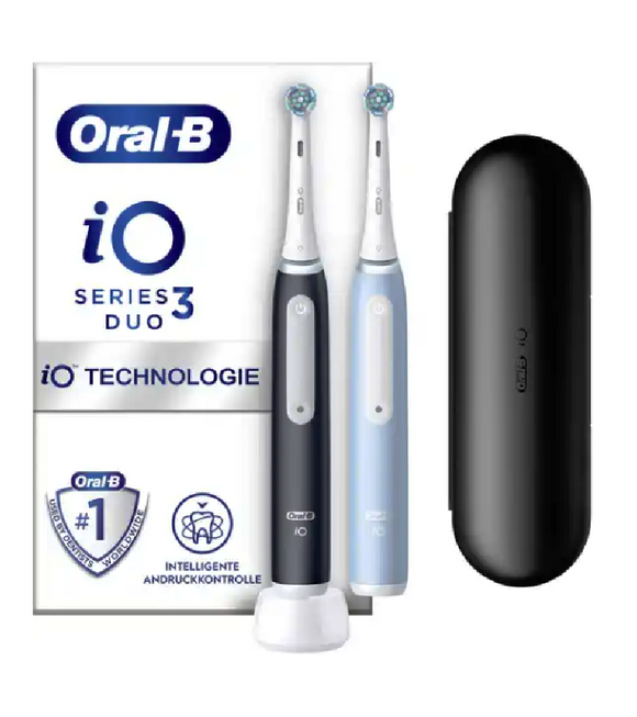 Oral-B Electric Toothbrush iO Series 3N Duo Matt Black/Ice Blue with 2nd handle