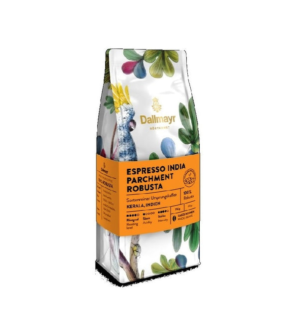 Dallmayr Roasting Art Espresso India Parchment Robusta Whole Coffee Beans - 250 g