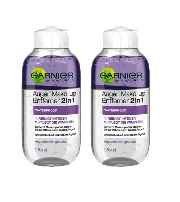 2xPack Garnier 2in1 Eye Make-up Remover - 250 ml