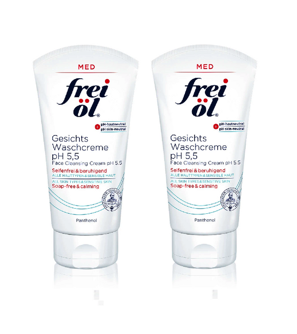 2xPack Frei öl Med Face Wash Cream pH 5.5 - 300 ml