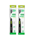 2xPack GUM SONIC DAILY Battery-operated Toothbrush Black