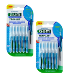 2xPack GUM Trav-Ler 1.6 mm Candle Interdental Brushes Blue - 12 Pcs
