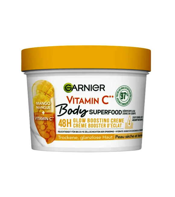 Garnier Superfood Mango Vitamin C Body Cream - 380 ml