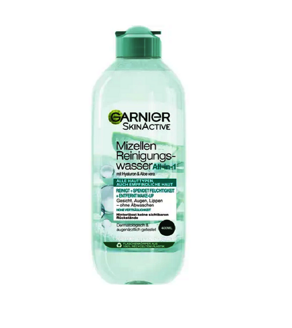 Garnier Skin Active Micellar Cleansing Water All-in-1 with Hyaluron & Aloe Vera - 400 ml