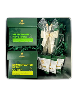 Eilles HERBAL TEA with Tea Diamonds, Butter Cookies, Candy and Tea Glass Gift Set