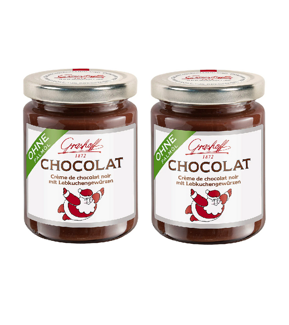 2xPack Grashoff Dark Chocolate with Gingerbread Spice Spread - 500 g
