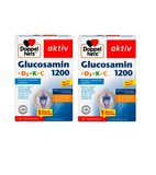 2xPack DoppelHerz Aktiv Glucosamine 1200 +Vitamin D3+C+K - 60 Tablets