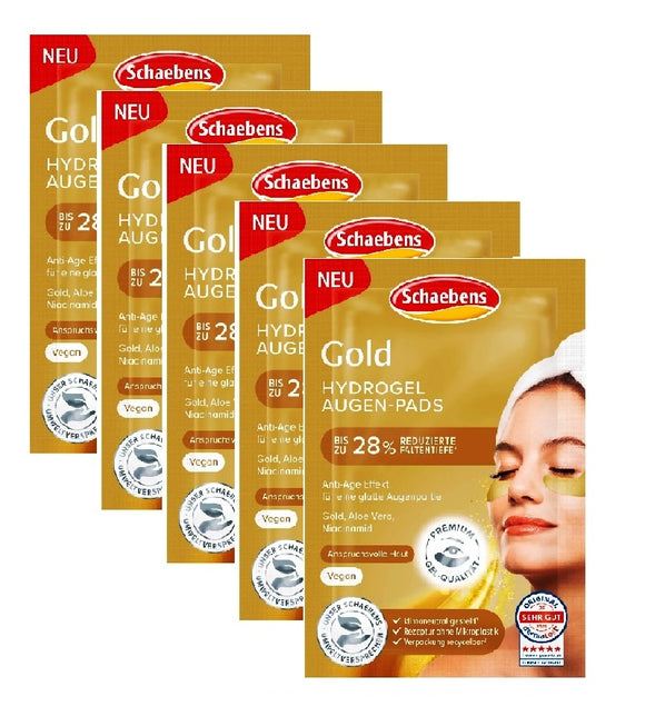 5xPack Schaebens Gold Hydrogel Eye Pads