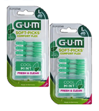 2xPack GUM SOFT-PICKS® MINTY Interdental Tooth Brushes Large - 80 Pcs