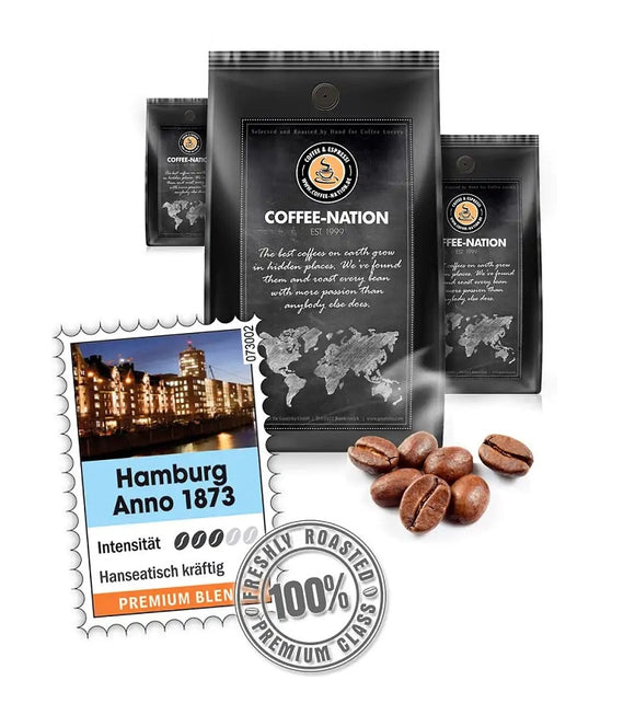 Coffee-Nation HAMBURG ANNO 1873 - Coffee Beans or Ground - 500 to 1000 g