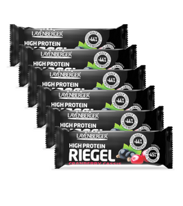 6 Pieces Layenberger HIGH PROTEIN BARS Cranberry-Cassis - 210 g