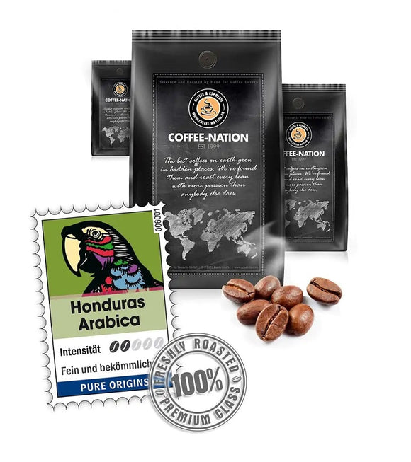 Coffee-Nation HONDURAS ARABICA - Coffee Beans or Ground - 500 to 1000 g