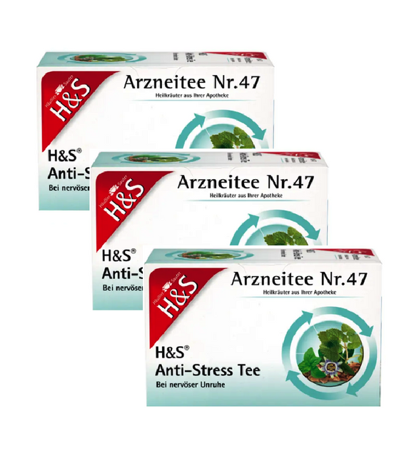 3xPack H&S Anti-Stress Tea Herbal Tea No. 47 - 120 g