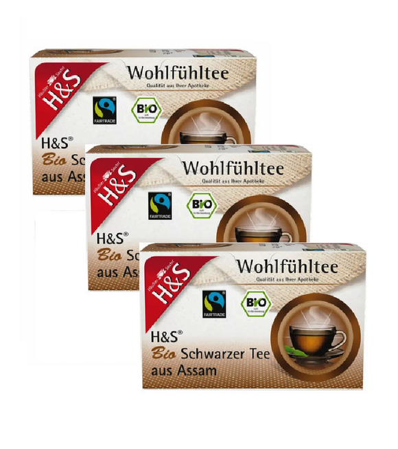 3xPack H&S Black Assam Herbal Tea - 108 g