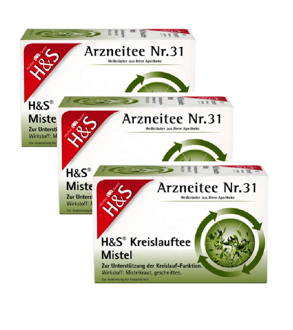 3xPack H&S Circulation Mistletoe Herbal Tea No. 31 - 120 g
