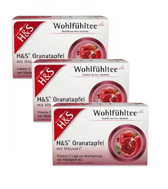 3xPack H&S Pomegranate with Vitamin C Herbal Tea - 120 g