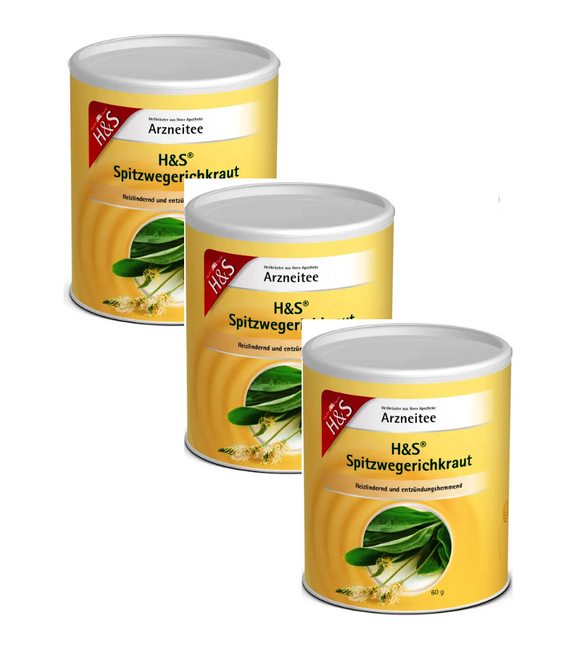 3xPack H&S Ribwort Plantain Herbal Tea - 180 g