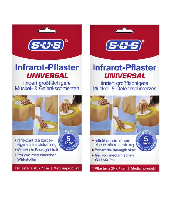 2xPack SOS Infrared Patch Universal for Muscle Relaxation - 2 Pcs