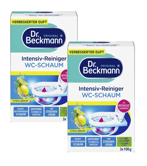 2xPack Dr. Beckmann Intensive Toilet Cleaner Foam - 600 g