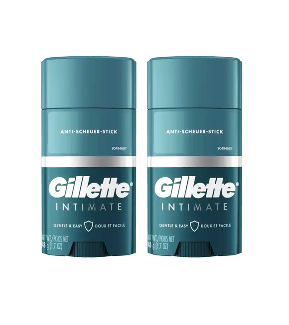 2xPack Gilette Intimate Anti-chafing Stick for Men  - 96 g