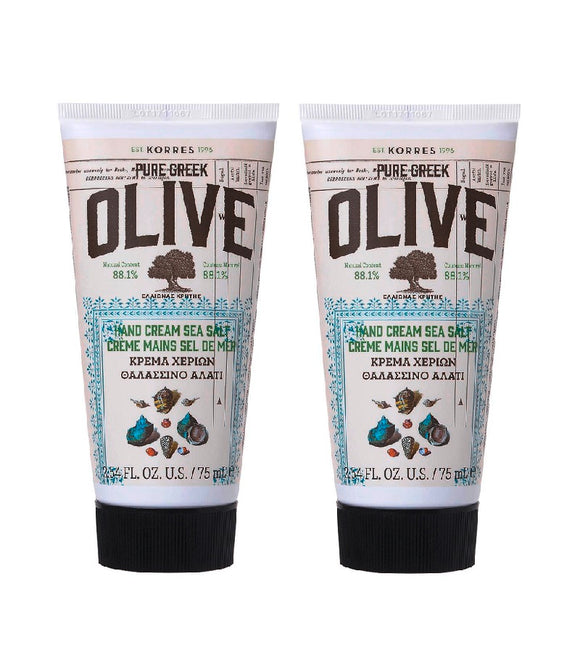 2xPack KORRES Olive Sea Salt Hand Cream - 150 ml