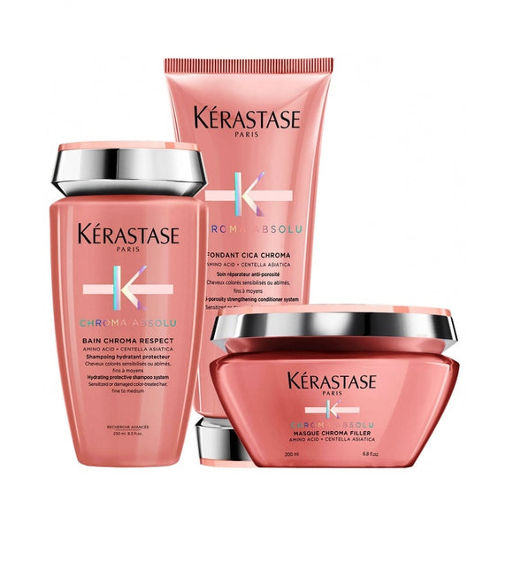Kérastase Chroma Absolu Fine to Medium Damaged Hair Care Set