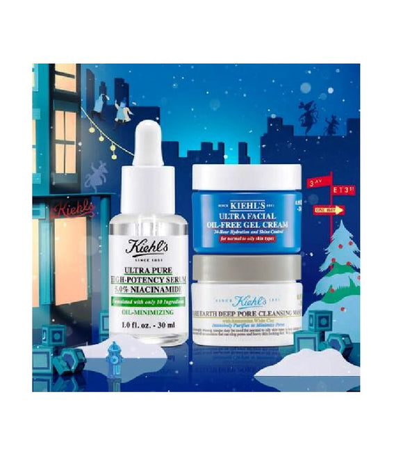 KIEHL'S Merry & Matte Oil-Minimizing Essentials Skin Care Gift Set