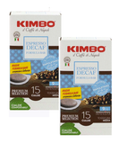 2xPack Kimbo Espresso Decaffeinato 15 ESE Coffee Pads - 30 Pcs