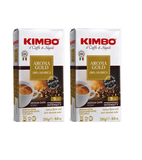 2xPack Kimbo Aroma Gold Espresso 100% Arabica Ground Coffee - 500 g