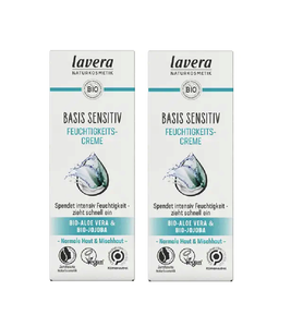 2xPack Lavera Organic Base Sensitive Moisturizer Day Cream - 100 ml