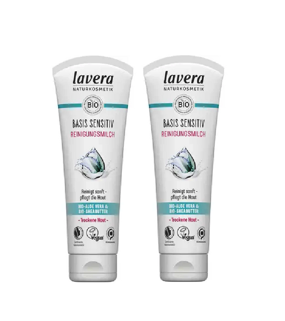 2xPack Lavera Organic Basic Sensitive Cleansing Milk -  250 ml