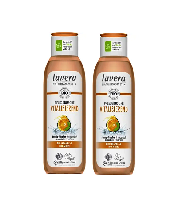 2xPack Lavera Bio Orange and Mint Nurturing & Revitalizing Shower - 500 ml