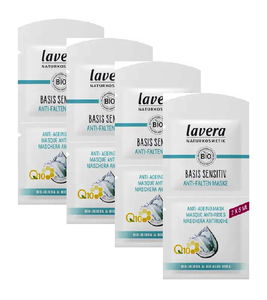 4xPack Lavera BASIS SENSITIVE Anti-Wrinkle Mask Q10 - 40 ml