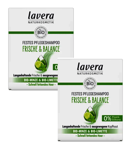 2xPack Lavera Freshness & Balance Solid Hair Shampoo - 100 g