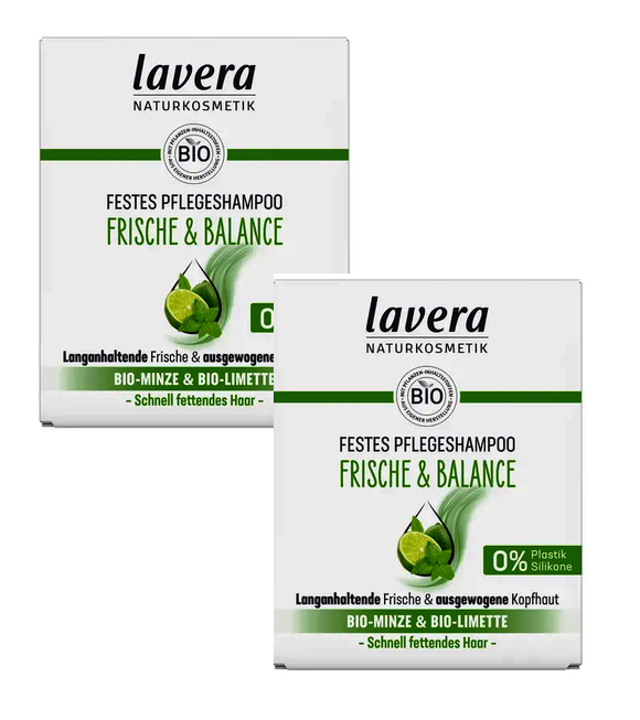 2xPack Lavera Freshness & Balance Solid Hair Shampoo - 100 g