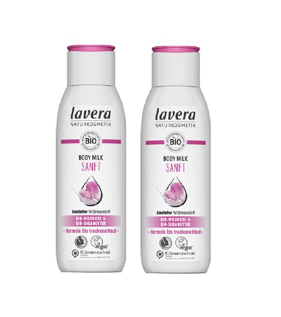 2xPack Lavera Organic Gentle Body Milk - 400 ml