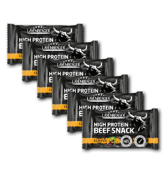 6xPack Layenberger HIGH PROTEIN BEEF SNACK Classic - 210 g